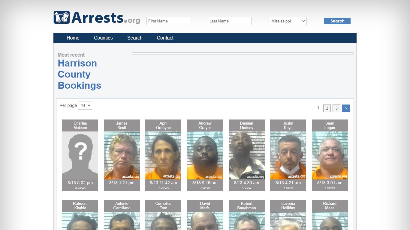 Harrison County Arrests and Inmate Search